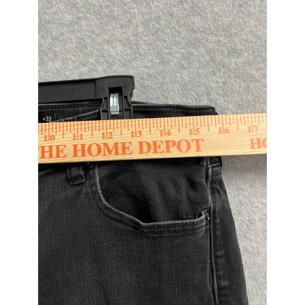 Hollister Jeans Mens 32x32 Black Denim Dark Wash All Day Comfort Slim Straight - Picture 3 of 12